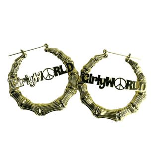 Girly World Cosmetics Circle Bamboo Earrings